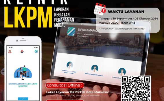 Dinas Penanaman Modal Terpadu dan Satu Pintu Buka Kembali Klinik LKPM untuk Konsultasi Bagi Pelaku Usaha