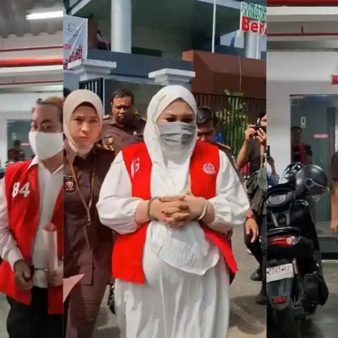 Foto penahanan 3 owner skincare merkuri Makassar Mira Hayat Agus Salim Mustadir Dg Sila