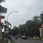 Tampilan gerbang batas Gowa Takalar di Kelurahan Palleko Polongbangkeng Utara