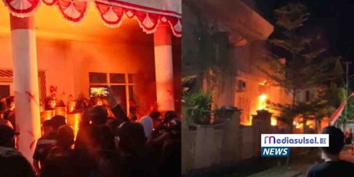Gedung DPRD Majene Hampir Ludes, Warga dan Polisi Sigap Padamkan Kericuhan