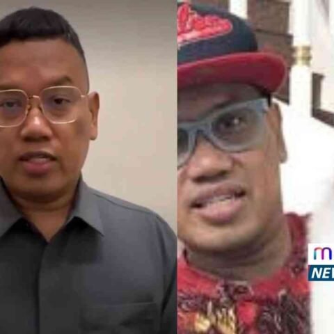 Dokumen pribadi – Tangkapan layar saat Uya Kuya menyampaikan permohonan maaf usai rumahnya dijarah massa (kiri). Sementara di sebelah kanan, potret Uya Kuya bersama kucing kesayangannya yang kini ikut raib dalam insiden penjarahan beberapa waktu lalu./IST