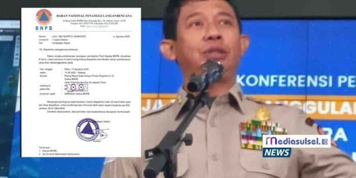 Undangan Rapat Pernikahan Anak Kepala BNPB Suharyanto Hanya untuk Panitia