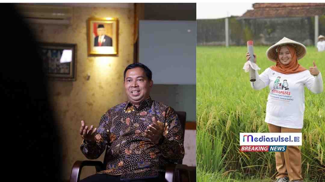 Kanan: Direktur Jenderal Survei dan Pemetaan Pertanahan dan Ruang (Dirjen SPPR) ATR/BPN, Virgo Eresta Jaya. Kiri: Warga memasang patok batas tanah secara mandiri dalam program GEMAPATAS 2025. (Foto: Dok. ATR/BPN)