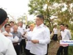 Wali Kota Makassar Munafri Arifuddin dan Wakil Wali Kota Aliyah Mustika Ilham bersama perwakilan investor CAMCE asal Tiongkok saat meninjau langsung lokasi rencana pembangunan Stadion Internasional Untia, Rabu (6/8/2025).