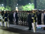 Presiden Prabowo Subianto memimpin upacara ziarah nasional di TMP Kalibata, Jakarta, Minggu (17/8/2025) dini hari.