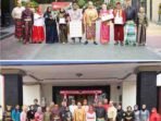 Peserta upacara di Kantor Pertanahan Kota Makassar mengenakan busana adat dalam rangka peringatan HUT ke-80 RI.