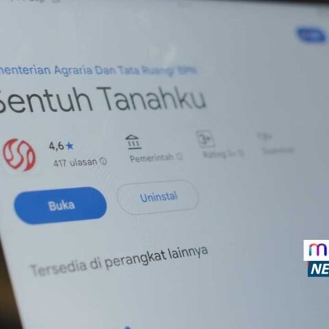Tampilan aplikasi Sentuh Tanahku yang memudahkan masyarakat cek syarat dan biaya balik nama tanah.