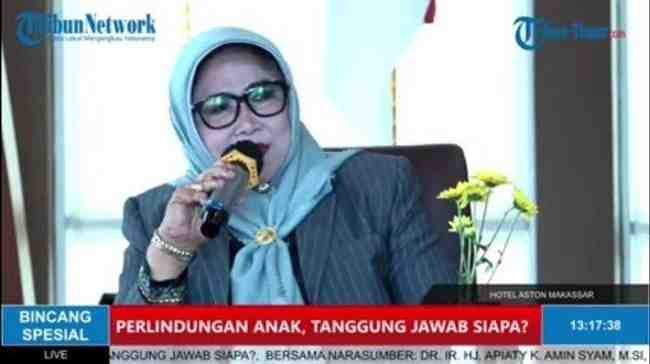 : Apiaty K Amin Syam menjadi narasumber Bincang Kota Tribun Timur yang tayang di YouTube dan Facebook Tribun Timur, Selasa (22/11/2022). (Ist)