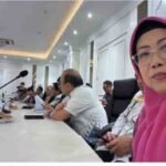 Kepala Dinas Pertanahan Kota Makassar, Dra. Hj. Sri Susilawati, M.Si, mengikuti Rakor Perencanaan Ducting SJUT di Ruang Rapat Wali Kota Makassar, Kamis (25/9/2025).