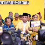 Menteri ATR/BPN Nusron Wahid menjadi keynote speaker dalam seminar reforma agraria di Kantor DPP Partai Golkar, Jakarta, Jumat (12/12/2025).