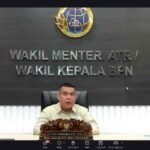 Wamen ATR/Waka BPN Ossy Dermawan saat menjadi narasumber dalam Webinar Nasional MAPPI di Jakarta, Senin (23/02/2026).