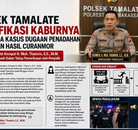 Kapolsek Tamalate Klarifikasi Isu Kaburnya Terperiksa Kasus Penadahan, Polisi Pastikan Proses Hukum Tetap Berjalan 15 IMG 20260514 WA0015