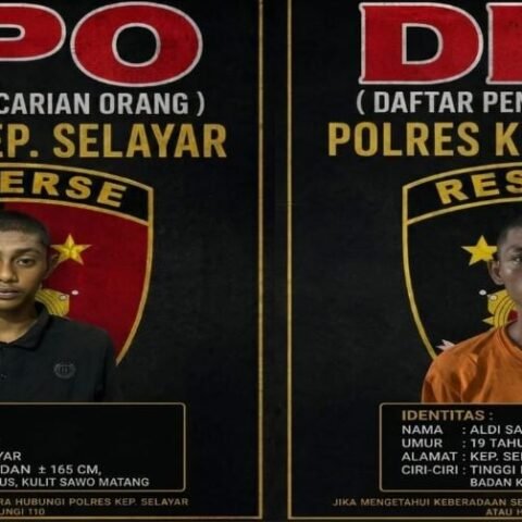 Dua Tahanan Curanmor Kabur dari Sel Mapolres Selayar, Polisi Gelar Pengejaran Masif