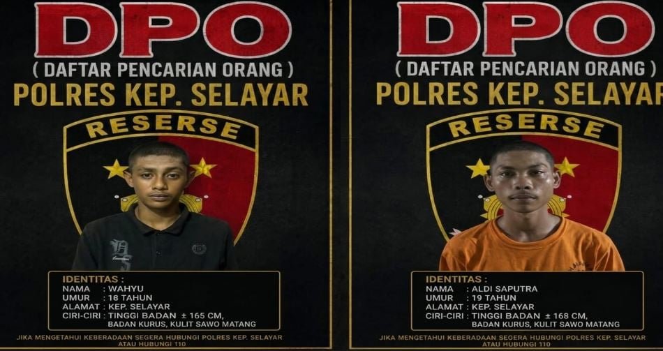 Dua Tahanan Curanmor Kabur dari Sel Mapolres Selayar, Polisi Gelar Pengejaran Masif