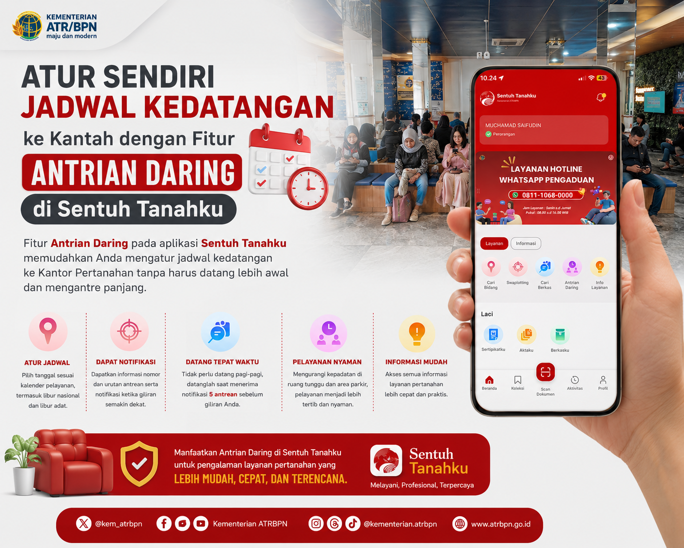 Antrian Daring Sentuh Tanahku Permudah Layanan Pertanahan Makassar 1 Antrian Daring Sentuh Tanahku Permudah Layanan Pertanahan Makassar