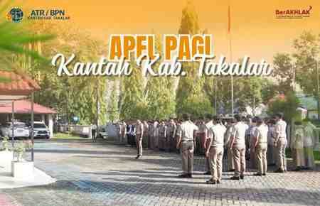 Apel Pagi Kantah Takalar Tekankan Budaya Integritas dan Percepatan Program Strategis Nasional 1 k 1