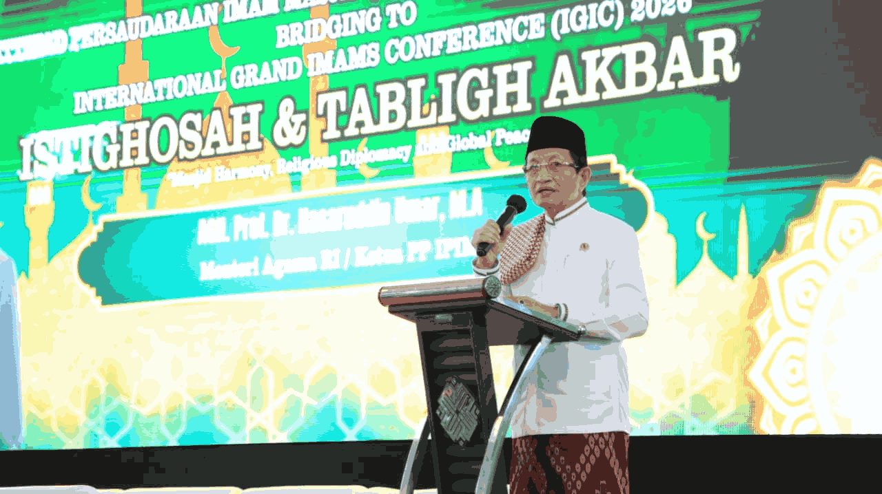 Menag Nasaruddin Umar Ajak Imam Masjid Se-Sulsel Wujudkan Islam Damai dan Moderat