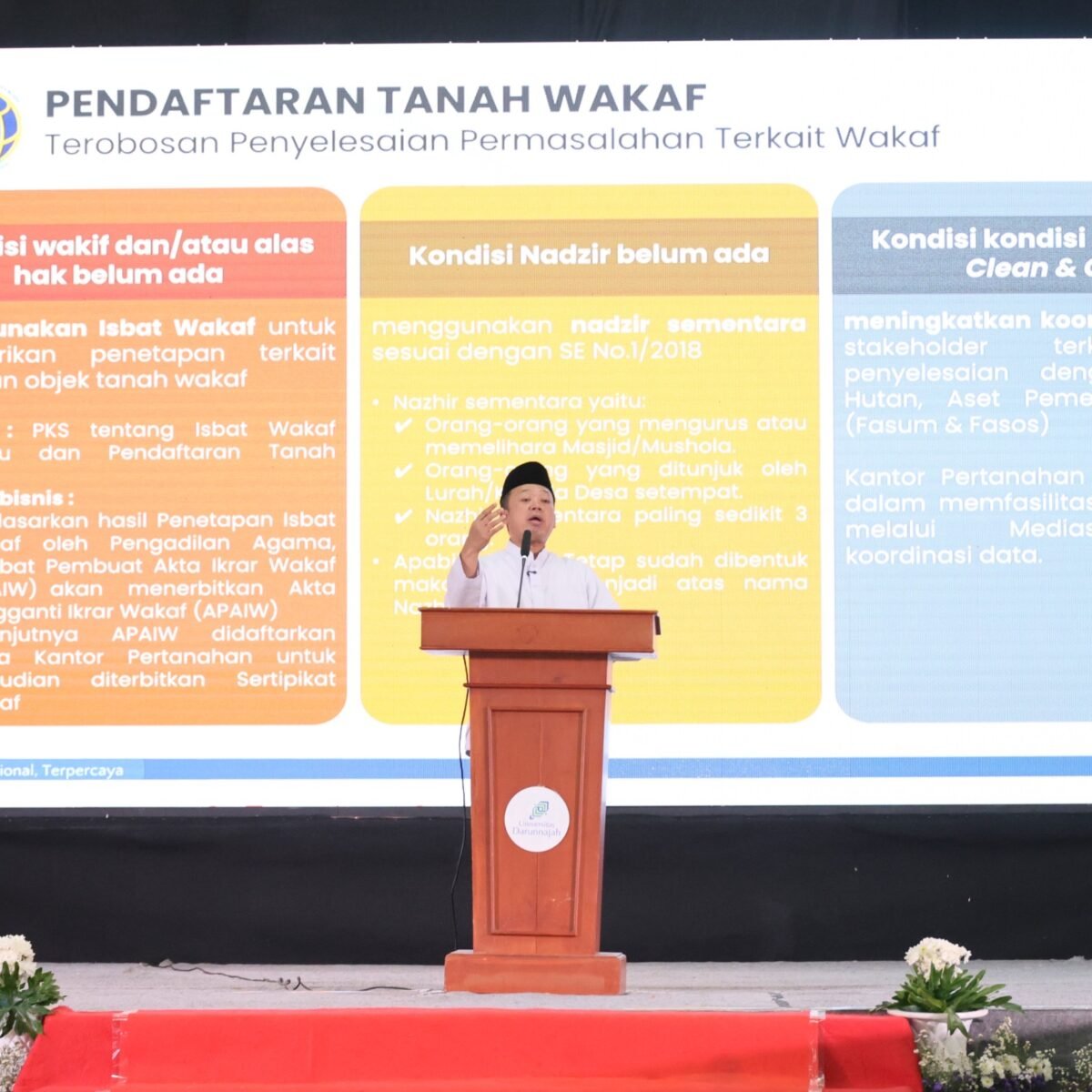 Menteri Nusron Dorong Sertipikasi Tanah Wakaf demi Lindungi Aset Umat dalam ICOP 2026