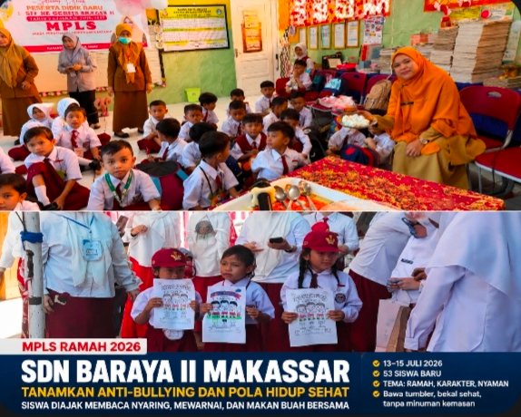 Tak Sekedar Kenalkan Sekolah, MPLS SDN Baraya II Makassar Ajarkan Anti-Bullying dan Gaya Hidup Sehat 1 IMG 20260715 114056