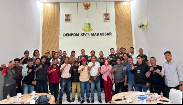 Dandenpom XIV/4 Makassar Perkuat Sinergi dengan Insan Pers Melalui Silaturahmi