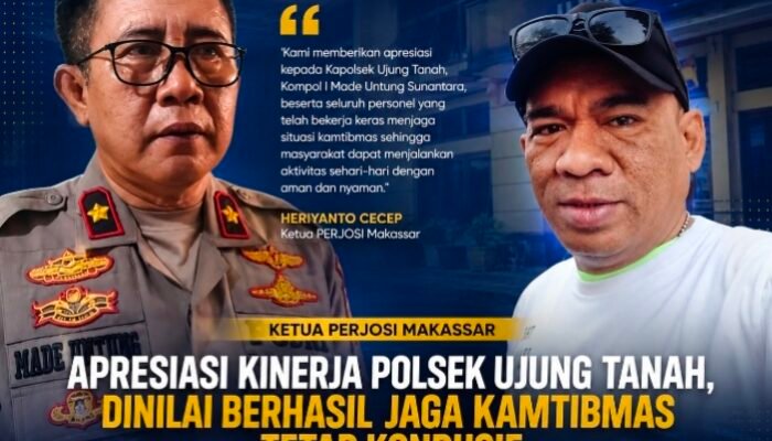 Ketua PERJOSI Makassar Apresiasi Kinerja Polsek Ujung Tanah, Dinilai Berhasil Jaga Kamtibmas Tetap Kondusif