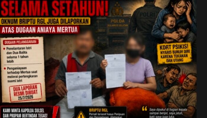 Telantarkan Istri dan Dua Balita Selama Setahun, Oknum Briptu RGL Juga Dilaporkan atas Dugaan Aniaya Mertua