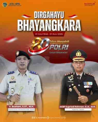 Kepala ATR/BPN Takalar Ucapkan Selamat Hari Bhayangkara ke-80, Apresiasi Pengabdian Polri 1 WhatsAppImage2026 07 09at09.11.14