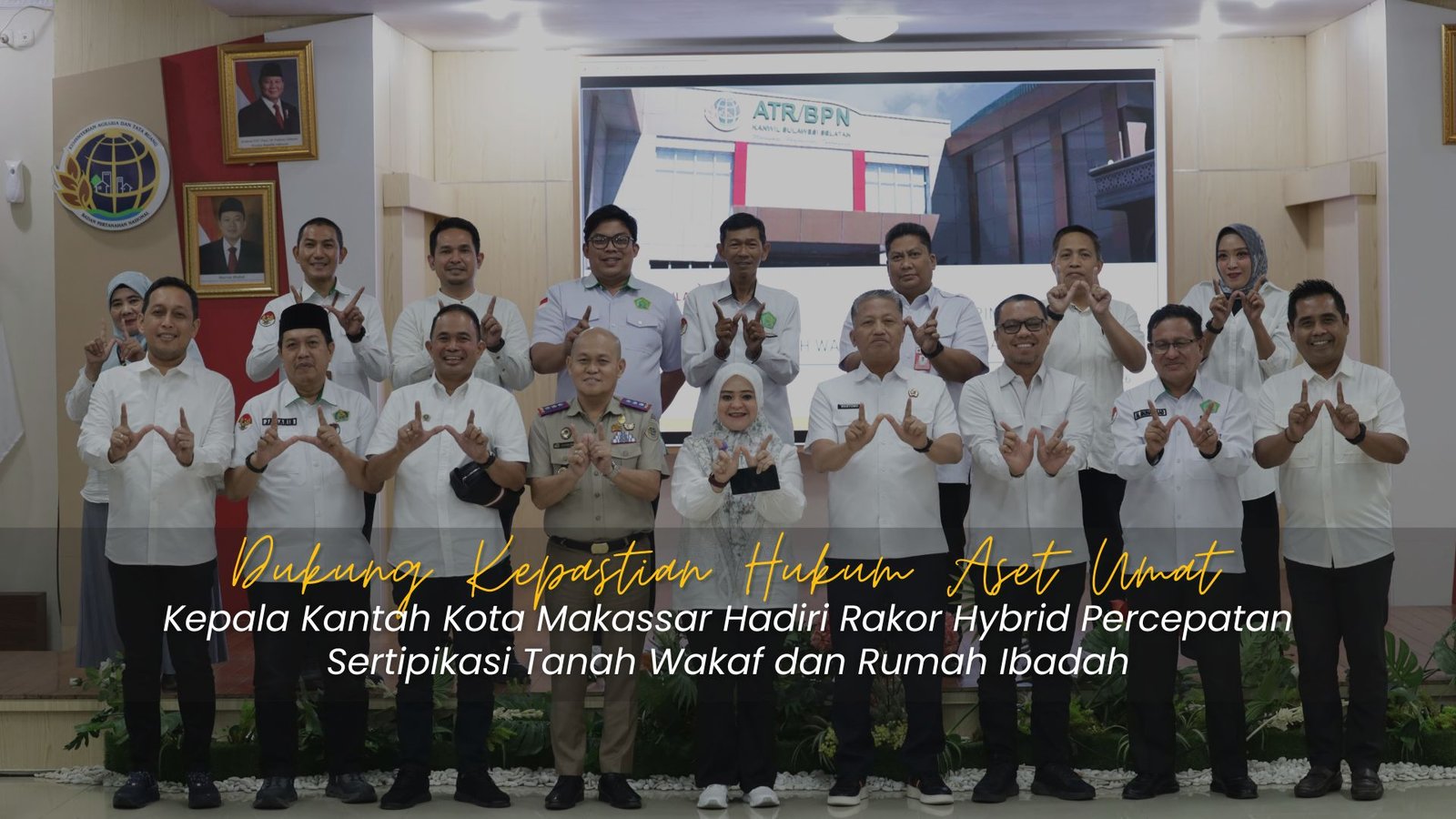 Kepala Kantah Makassar Hadiri Rakor Hybrid Percepatan Sertipikasi Tanah Wakaf dan Rumah Ibadah 1 Rakor hybrid percepatan sertipikasi tanah wakaf dan rumah ibadah