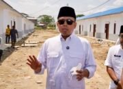 Menteri ATR BPN Nusron Wahid meninjau pembangunan huntap Aceh Tamiang