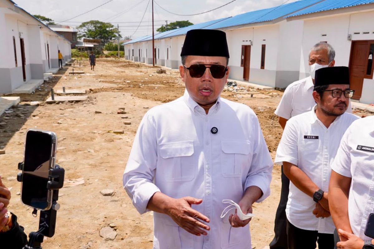 Lahan Huntap 4.159 KK di Aceh Tamiang Siap Digunakan 1 Menteri ATR Kepala BPN Nusron Wahid meninjau lahan hunian tetap di Aceh Tamiang pada 23 Juli 2026