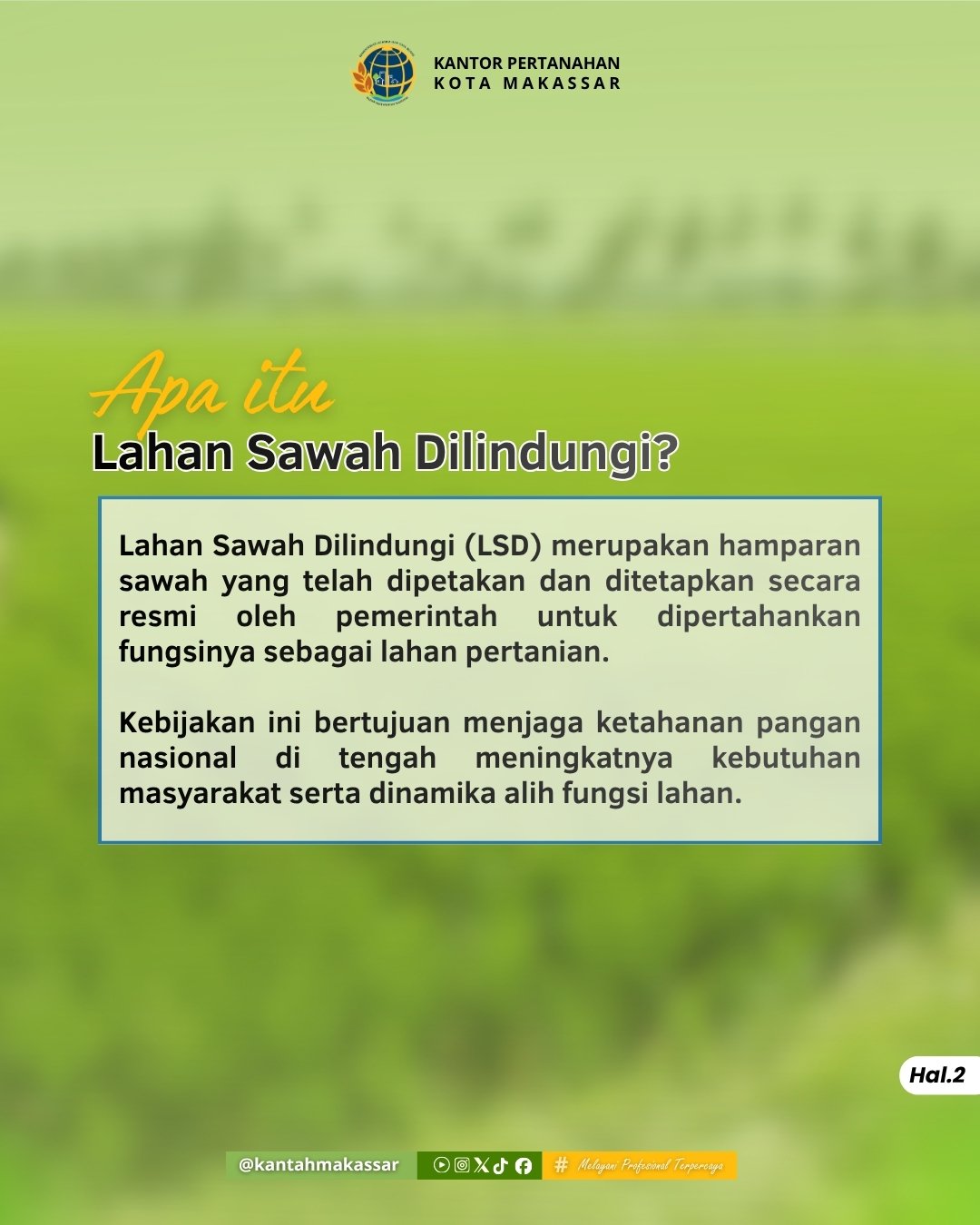 Lahan Sawah Dilindungi (LSD) Ada di Makassar? Cek Infografisnya! 1 Infografis lokasi LSD di Makassar