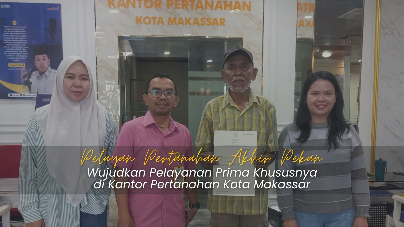 PELATARAN Akhir Pekan 04–05 Juli 2026: Kantah Makassar Buka Layanan Sabtu-Minggu 1 Dokumentasi PELATARAN Sabtu Minggu 04-05 Juli 2026 Kantah Makassar