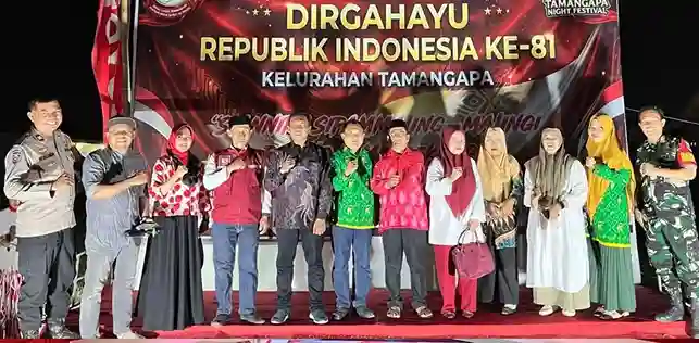 Camat Manggala dan Ketua TP PKK Hadiri Pesta Rakyat HUT RI Ke-81 di Tiga Kelurahan