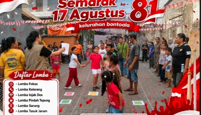 Semarak HUT ke-81 RI, Kelurahan Bontoala Gelar Beragam Lomba Tradisional Libatkan Seluruh Warga