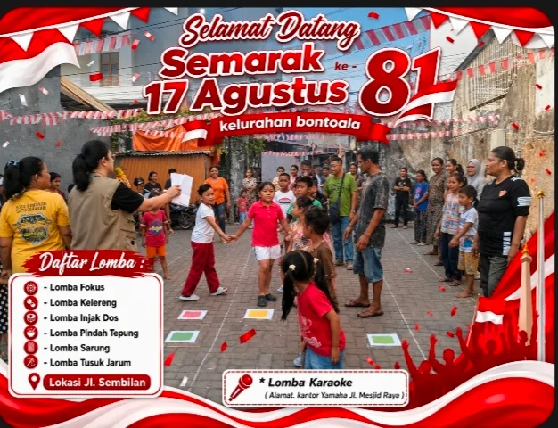 Semarak HUT ke-81 RI, Kelurahan Bontoala Gelar Beragam Lomba Tradisional Libatkan Seluruh Warga 1 IMG 20260807 201607