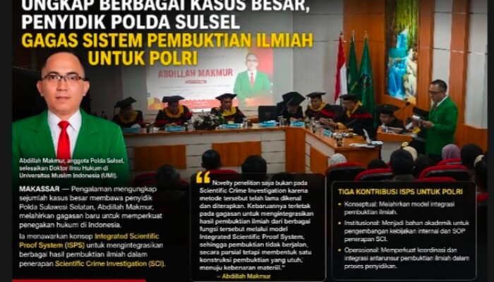 Ungkap Berbagai Kasus Besar, Penyidik Polda Sulsel Gagas Sistem Pembuktian Ilmiah untuk Polri