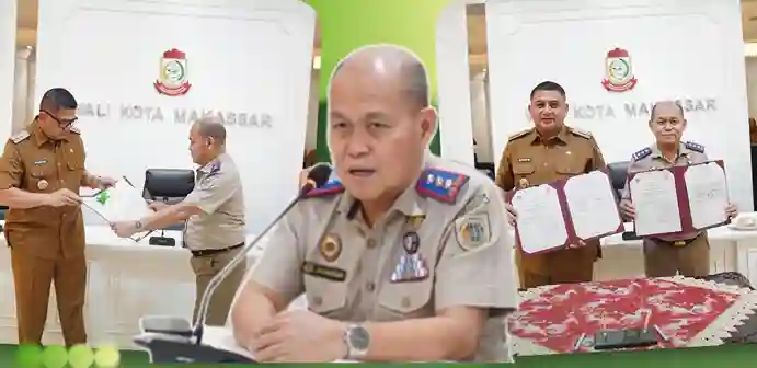 Pemkot Makassar dan Kantor Pertanahan Perkuat Sinergi, 4 Sertipikat Aset Diserahkan 1 Penandatanganan nota kesepakatan Pemkot Makassar dan Kantor Pertanahan Kota Makassar disertai penyerahan sertipikat aset daerah