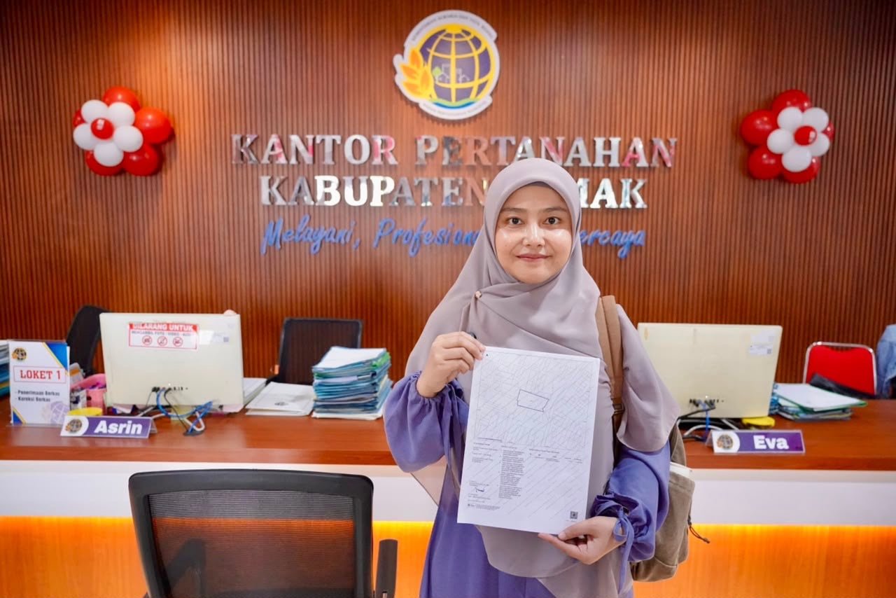 Masyarakat merasakan kepastian waktu layanan Pengukuran Terjadwal di Kantor Pertanahan Demak