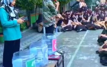 Sosialisasi pengelolaan dan pemilahan sampah di SMPN 4 Makassar