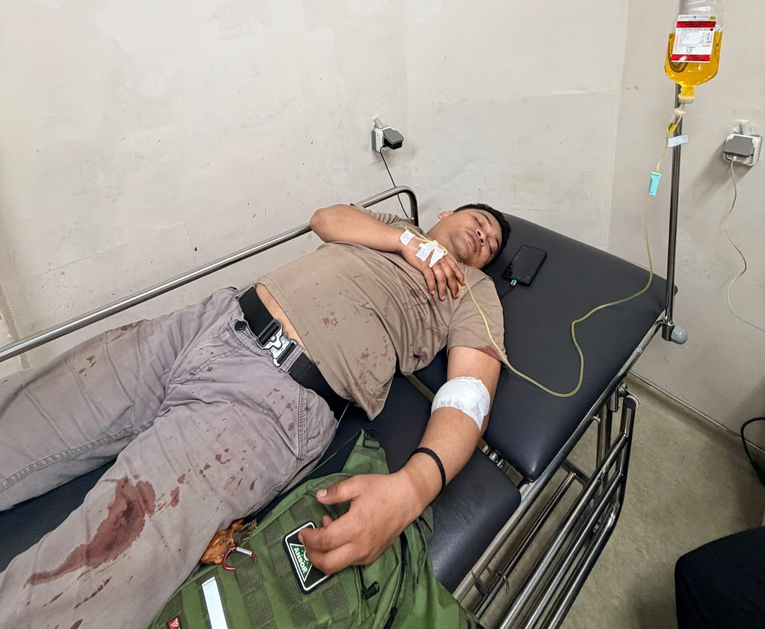 Alfian Kader Banser Kota Makassar menjalani perawatan intensif di Rumah Sakit Bhayangkara