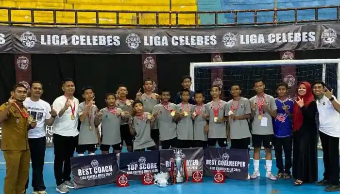 SMP Negeri 9 Makassar Juara Liga Celebes Mills 2026, Menang 1-0 di Final