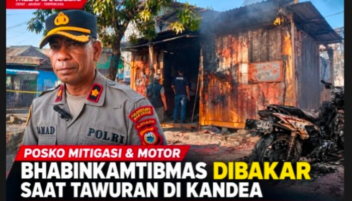 Kapolsek Bontoala Ungkap Detik-detik Posko Mitigasi dan Motor Bhabinkamtibmas Dibakar Saat Tawuran di Kandea