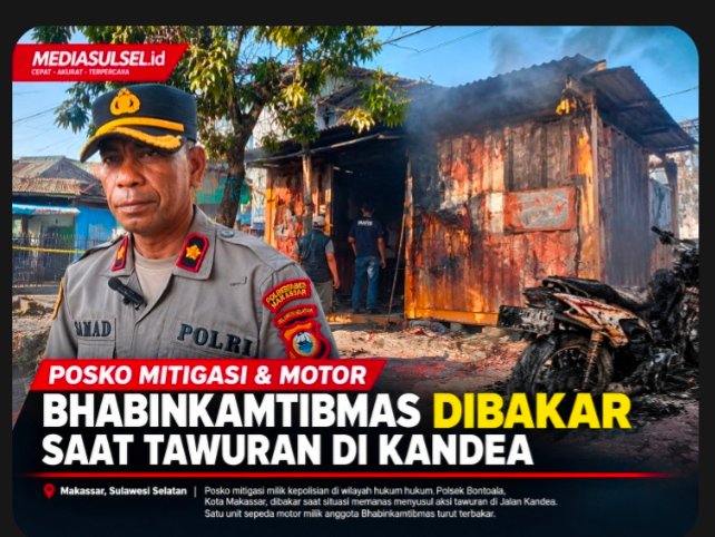 Kapolsek Bontoala Ungkap Detik-detik Posko Mitigasi dan Motor Bhabinkamtibmas Dibakar Saat Tawuran di Kandea 1 IMG 20260927 081034