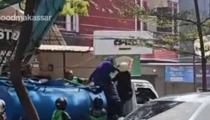 Viral Pria Hajar Sopir Tangki Air Pakai Helm di Makassar, Pelaku Ditangkap Polisi di Gowa