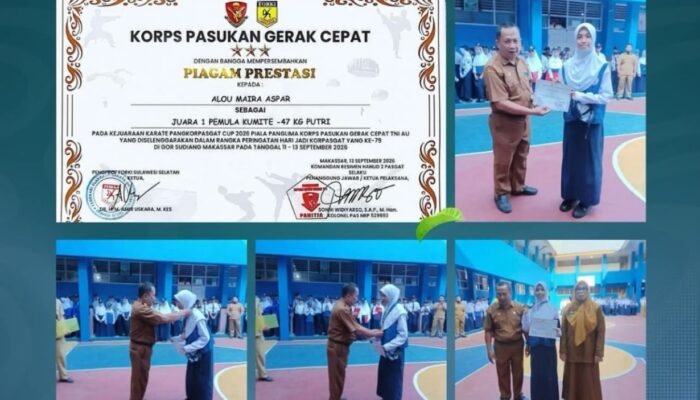 Alou Maira Aspar Juara 1 Karate Pangkopasgat Cup 2026