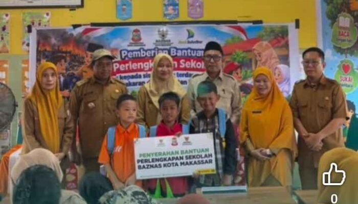 27 Siswa SDN Baraya 1 Korban Kebakaran Bontoala Terima Bantuan Sekolah