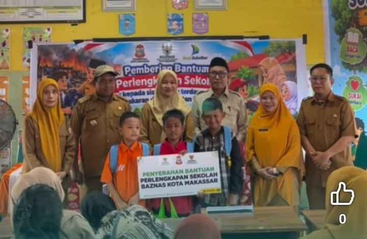 27 Siswa SDN Baraya 1 Korban Kebakaran Bontoala Terima Bantuan Sekolah