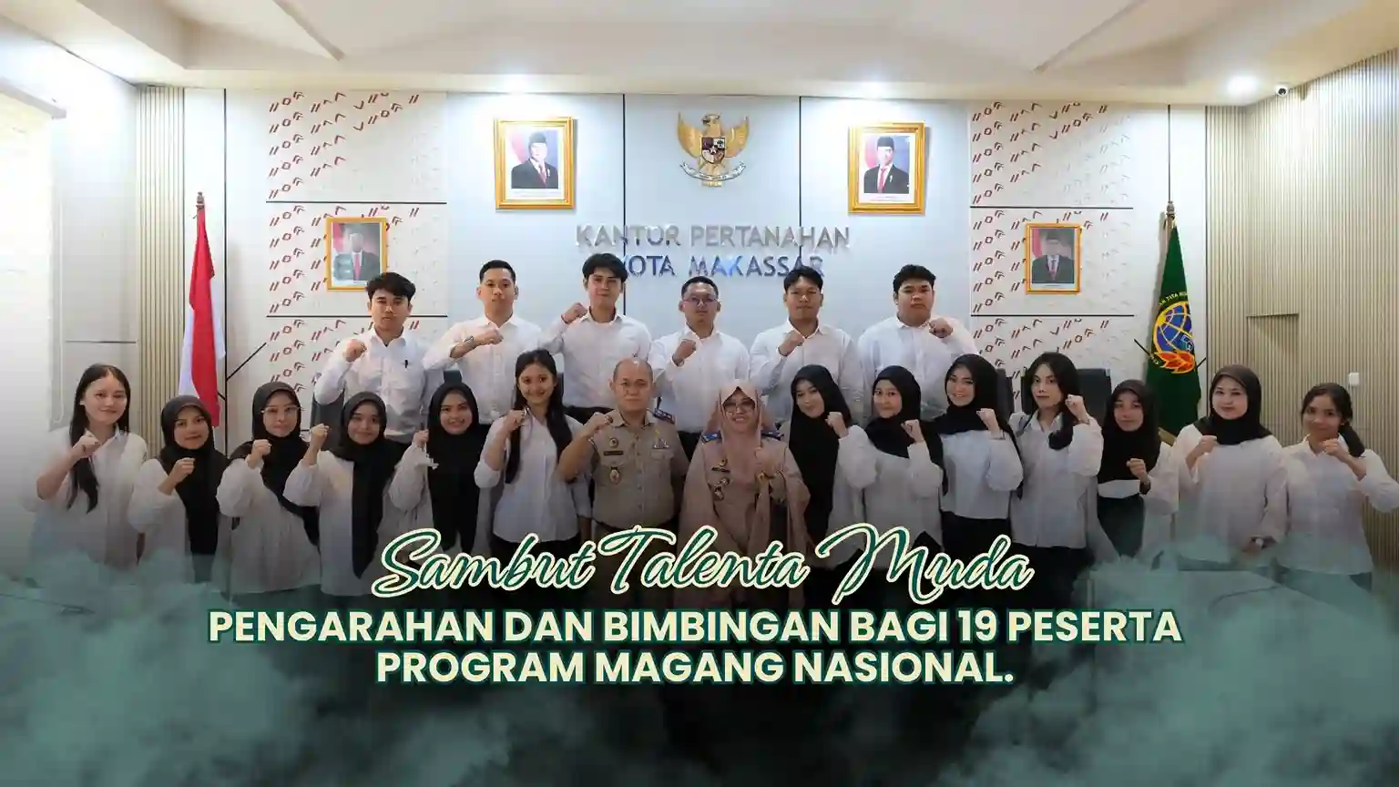 19 peserta Program Magang Nasional Kantor Pertanahan Kota Makassar 21 September 2026