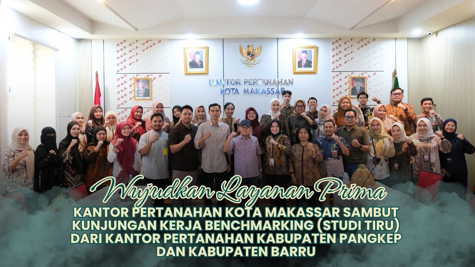 Studi tiru peralihan hak di Kantor Pertanahan Kota Makassar oleh Kantah Pangkep dan Barru