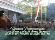 Johanis Buapi Ikuti Upacara HANTARU 2026 di Kanwil BPN Sulsel